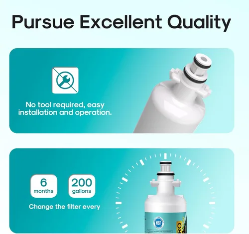 Miniatura 8 de ICEPURE PRO ADQ36006101 Certificado NSF/ANSI 401 Reemplazo para LG LT700P Kenmore Elite 46-9690 ADQ36006102 HDX FML-3 LT700PC LFX28968ST LFXS29626S