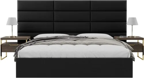 Miniatura 120 de Vänt - Paneles tapizados de cabecera para montar en la pared, diseño Isabelle, 60 x 23 pulgadas, configuración de 4 paneles individuales, Cuero