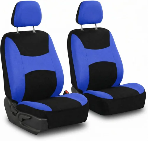 Miniatura 38 de Juego de funda para asiento bolsas de aire de tela negra ligera y fresca FH Group FH-FB030115-SEAT lista para separar; se ajusta a la mayoría de Rosa