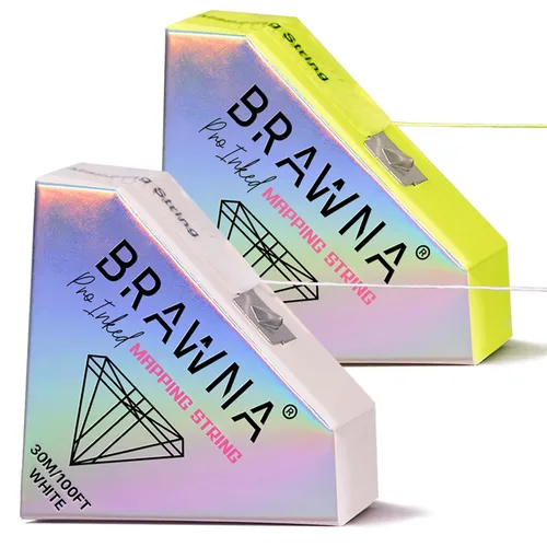Miniatura 11 de BRAWNA [Versión mejorada] 30 metros de hilo blanco de mapeo de cejas para medición de cejas - Suministros de microblading - Kit PMU - Kit de 2-Blanco