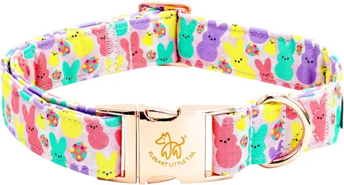 Miniatura 25 de Elegant Little Tail - Collar para perro de otoño, collar floral naranja duradero para perros medianos, ajustable para mascotas macho o hembra