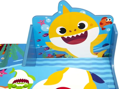 Miniatura 11 de Delta Children - Escritorio con silla y compartimento de almacenamiento + Organizador de juguetes para 6 contenedores con diseño de tiburón bebé
