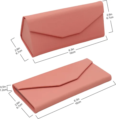 Miniatura 97 de Real Sic Funda para lentes de sol para hombres y mujeres, soporte magnético plegable para lentes de sol, inspirado en el color sólido