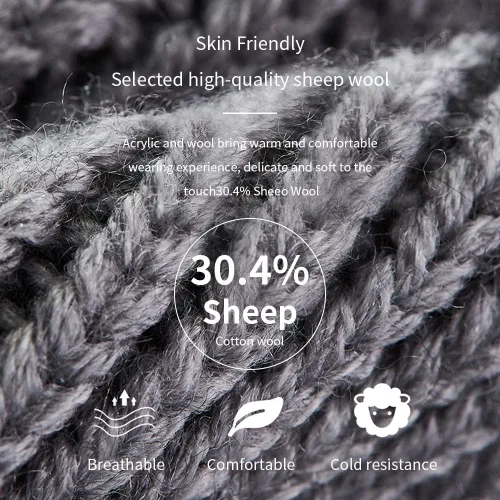 Miniatura 6 de OHYOGA Gorros de invierno para hombres y mujeres SLH2T032