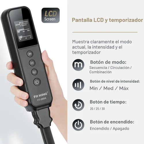 Miniatura 5 de FIT KING Masajeador de botas de compresión de aire para piernas y pies para circulación de pie a muslo para aliviar el dolor, hinchazón, edema