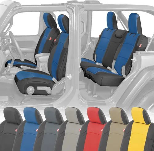 Miniatura 11 de Diver Down Neoprene Seat Cover Set - Fits Jeep JL 2-Door 2018-2026 Wrangler - Front and Back Seat Set - Custom Fit - Soft Padded Cushion Feel