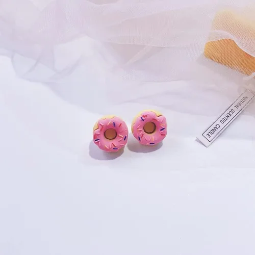 Miniatura 2 de Aretes de resina con forma de donas dulces para tartas y alimentos, para mujeres y niñas