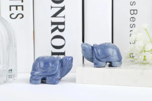 Miniatura 4 de Regalos de tortugas marinas de aventurinas azules para mujeres, estatua de tortuga, hecha a mano, cristal curativo natural, lindo océano azul