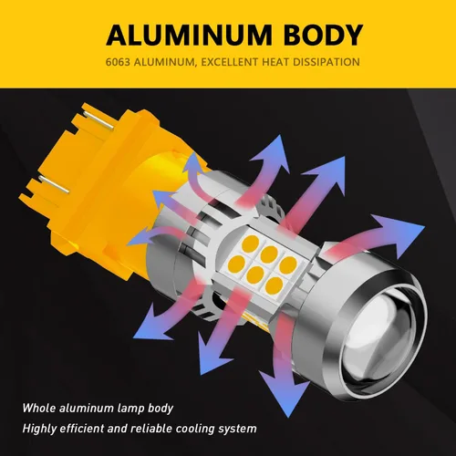 Miniatura 3 de PHINLION 3157 4157 Bombillas LED de señal de giro, 3200 lúmenes, superbrillantes, 12 V, 3057, 3457na, 4157na, 3157na, color amarillo ámbar, repuesto