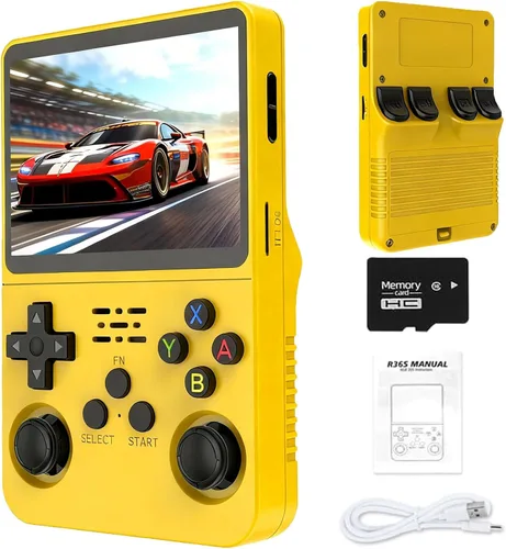 Miniatura 14 de Consola de juegos retro de mano R36S, pantalla HD IPS de 3.5 pulgadas, batería de 3200mAh, 128G con más de 20000 juegos integrados, más de 20