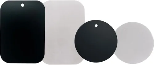 GDMINLO Placa de metal de montaje (paquete de 4) para soporte magnético de teléfono con adhesivo completo para imán de teléfono, (2 rectangulares y
