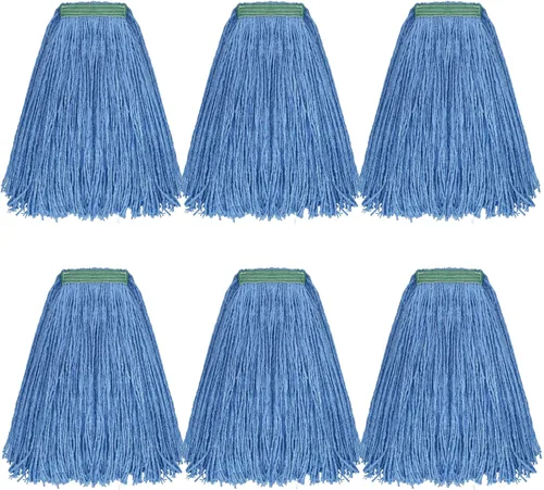 Miniatura 9 de Matthew Cleaning - Paquete de 3 trapeadores de algodón de 16 onzas, cuerda abierta de algodón, recambios de cuerda resistente, mezcla universal