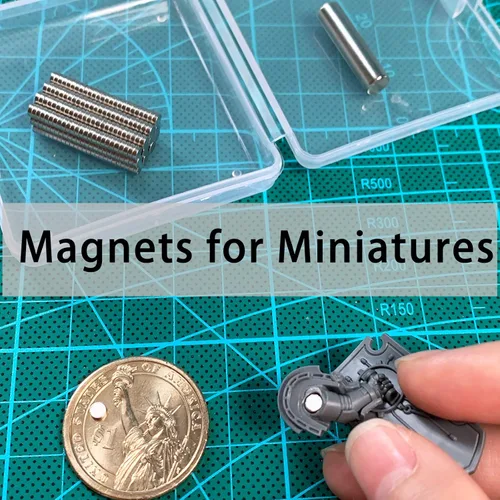 Miniatura 4 de 300 imanes pequeños de 0.118 x 0.039 in (tamaño real), pequeños imanes redondos pequeños para impresión 3D, modelos pequeños en miniatura, vienen