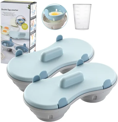 Miniatura 6 de Huevo escalfador para microondas, vapor de huevo con taza medidora, lavavajillas, máquina de huevos escalfados, utensilios de cocina