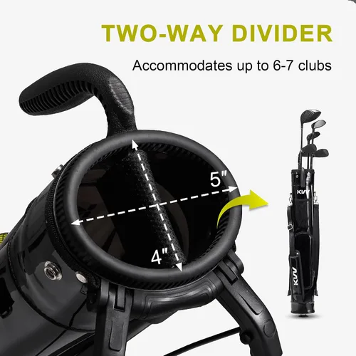 Miniatura 4 de KVV Lightweight Sunday Golf Stand Bag, Colorful Fashion Pitch and Putt Golf Bag