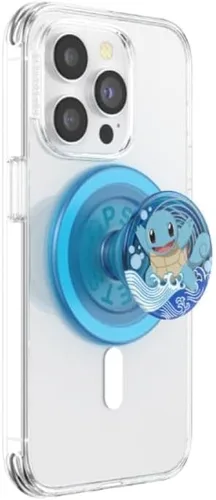 Miniatura 4 de PopSockets Agarre para teléfono MagSafe con soporte, Soporte magnético, Parte superior intercambiable, Soporte seguro para estuches MagSafe de Agua