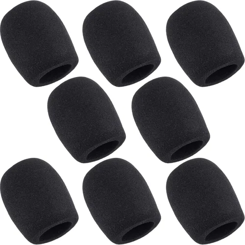 Miniatura 7 de ChromLives Cubierta de micrófono Cubierta de espuma para parabrisas de micrófono, color negro, grado superior, paquete de 6