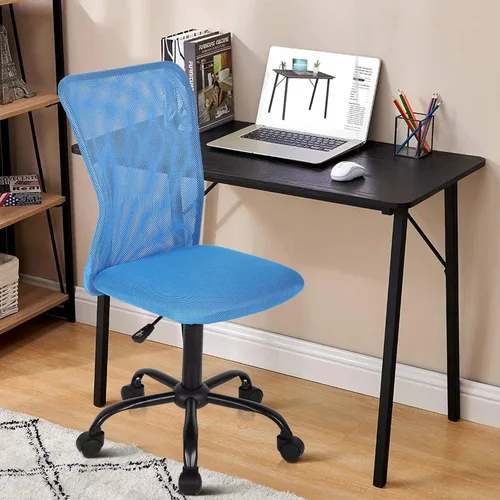 Miniatura 13 de Silla ergonómica de oficina con soporte de malla, moderna silla giratoria ejecutiva con respaldo medio, silla de computadora, silla de tareas