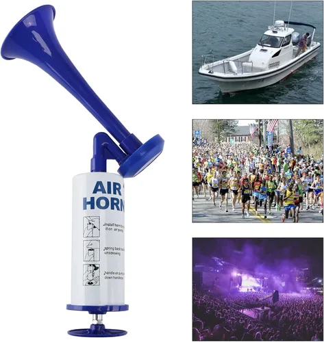 Miniatura 8 de FARBIN Bocina de aire portátil, bocina de bomba de aire portátil, bocinas de seguridad personal, bocina de ruido fuerte para navegación, eventos
