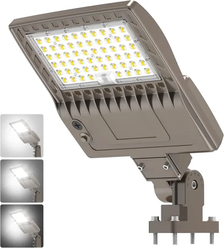 BBESTLED Luces LED Exteriores de 200 Vatios para Lote de Estacionamiento Comercial, Luces LED de Lote de Estacionamiento con Vataje Ajustable
