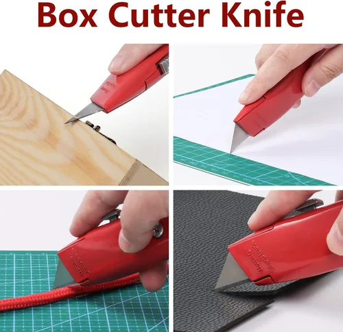 Miniatura 5 de DIYSELF Paquete de 2 cuchillas retráctiles para cuchillos utilitarios y 50 cuchillas para cuchillos utilitarios