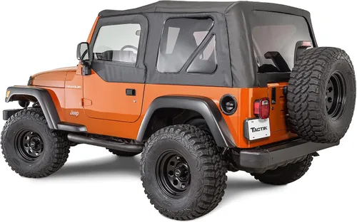 Miniatura 8 de TACTIK Solo Tejido de Reemplazo de Techo Blando - Se Ajusta a Jeep Wrangler TJ 1997-2006 - Techo Blando de Tejido a Medida con Ventana Lateral