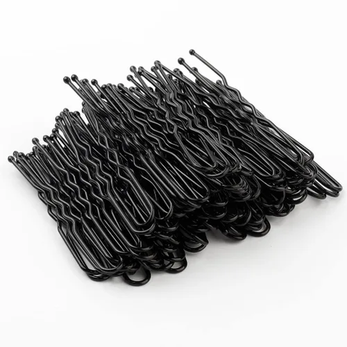 Miniatura 4 de 200 horquillas para el pelo en forma de U de 2.4 y 2 pulgadas, pasadores de pelo con caja de almacenamiento para mujeres y niñas y peluquería (negro)