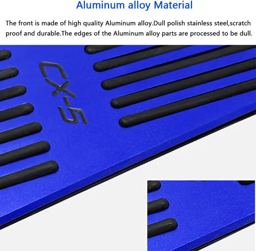 Miniatura 3 de BOYUER Juego de 3 almohadillas antideslizantes para pedal de acelerador de gas de freno de aluminio sin taladrar para Mazda CX-5 2013-2025 (azul)