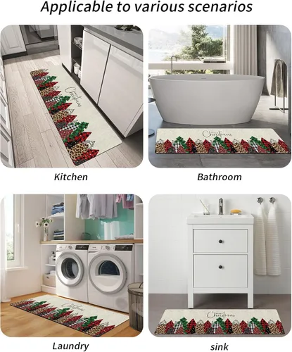 Miniatura 5 de Tapete de baño para árbol de Navidad, antideslizante, de secado rápido y absorbente, de tierra de diatomeas, para fregadero de cocina, lavable