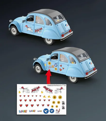 Miniatura 7 de PLAYMOBIL Classic Car 70640 Citroën 2 CV, pato con capucha extraíble, coleccionable para fanáticos de los coches, juguete para coleccionistas