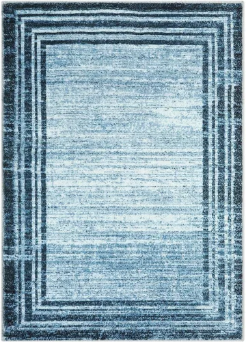 Miniatura 121 de Alfombra de pasillo moderna abstracta Lahome, alfombra lavable turquesa de 2 x 6 pulgadas para entrada, alfombra antideslizante de bajo pelo