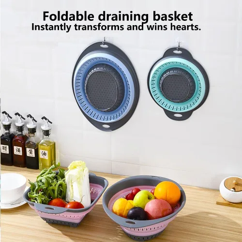 Miniatura 7 de Colador y colador plegable, coladores de silicona y coladores de alimentos, para verduras y frutas, esenciales de cocina