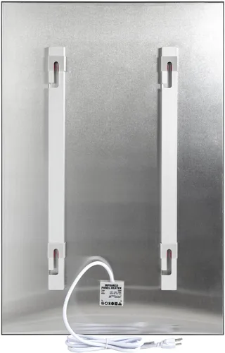 Miniatura 10 de Panel de calentador de pared infrarrojo de vidrio negro 600 W, panel de calor radiante eléctrico de 24 x 35 pulgadas, calentador de espacio