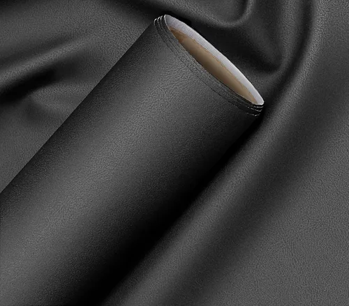 VViViD Bycast65 - Tela de vinilo marino de piel sintética de grano completo pulido mate negro (1.5 pies x 54 pulgadas)