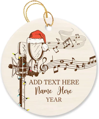 Miniatura 13 de Adorno de Navidad personalizado de acordeonista que toca acordeón, nombre personalizado y año, adorno de Navidad para acordeonista, instrumento