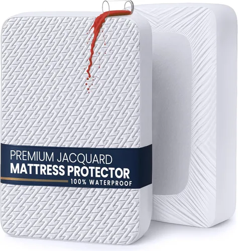 Utopia Bedding - Protector de colchón impermeable de tamaño individual, funda de colchón de tela 3D Air suave prémium, se ajusta a colchones de 15