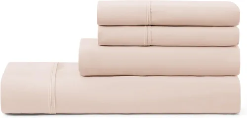 Miniatura 19 de UGG Juego de sábanas refrescantes de lujo de 4 piezas para cama King, con bolsillos profundos, ropa de cama prémium con 2 fundas de almohada, Blanco