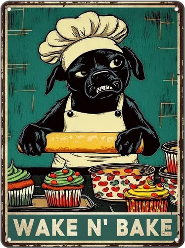 Miniatura 35 de Cartel de avión, póster de metal vintage para habitación de niño, fácil de distraer con perros y aviones, entusiastas militares, arte de pared