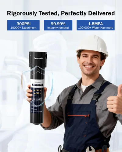 Miniatura 8 de Dreamwills DS15 - Sistema de filtro de agua para debajo del fregadero, filtración de grifo de cocina de conexión directa de 1.3 GPM, instalación sin