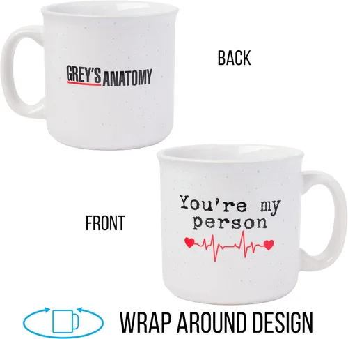 Miniatura 5 de Silver Buffalo Grey's Anatomy You're My Person - Taza de cerámica para caravana, 20 onzas