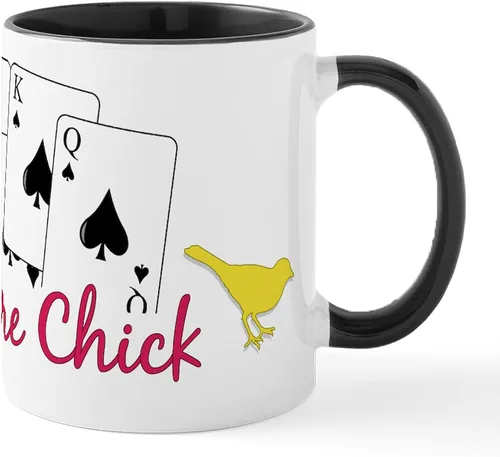 Miniatura 45 de CafePress Euchre Champ Mugs Taza de café de cerámica de 11 oz (11.0 fl oz)