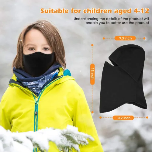Miniatura 5 de Kids Balaclava Ski Mask Cold Weather Windproof Tactical Face Mask Winter for Skiing Snowboarding Cycling