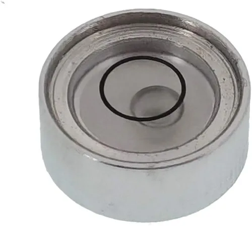 Miniatura 11 de Mini metal universal horizontal burbuja nivel de agua equilibrio nivel burbuja redondo 0.512x0.276 in (blanco plateado)