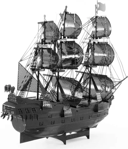 Miniatura 3 de Rompecabezas de metal tierra 3D negro perla barco piratas del Caribe rompecabezas de metal modelo kits para adultos nivel moderado 5.8 x 1.8 x 4.5 in
