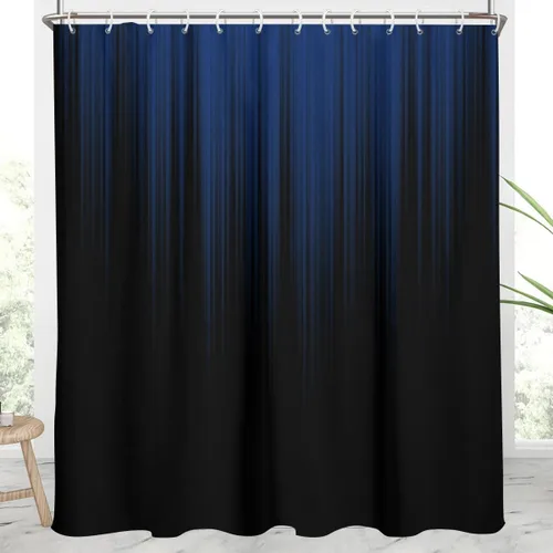 Miniatura 41 de AAtter - Cortina de ducha negra y gris con arte abstracto ombre gótico gótico estético para hombres, extra larga XL grande, de tela para decoración