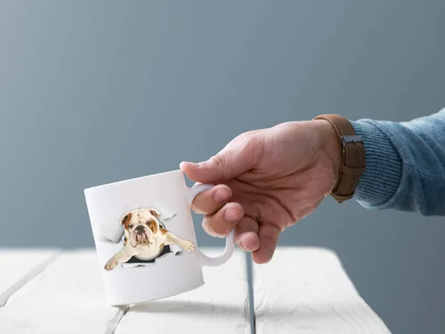 Miniatura 2 de Lindest British Bulldog - Taza de café divertida de cerámica, regalo perfecto para amantes de los perros, bonita taza de café novedosa, gran