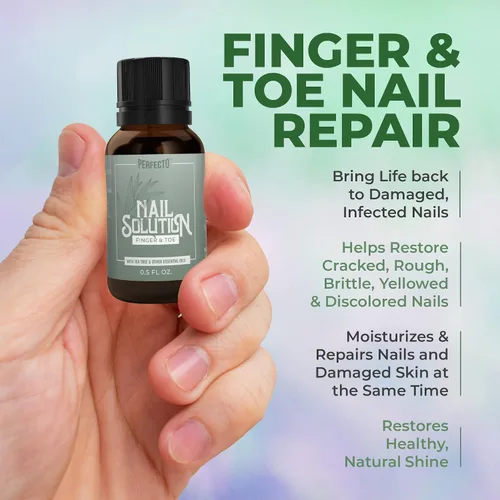 Miniatura 2 de Perfecto Tratamiento de uñas de los pies con aceite de árbol de té, tratamiento de uñas de manos y pies, extra fuerte, reparación de uñas