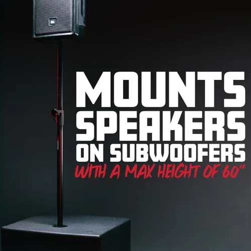 Miniatura 5 de Gator Frameworks GFW-SPK-SUB60 - Soporte estándar para subwoofer/altavoz con altura ajustable