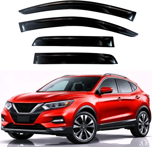 Miniatura 146 de KPY Visor de ventana compatible con Hyundai Tucson 2021-2025, 4 piezas de deflector de ventilación para ventana lateral, estilo Mugen, protector
