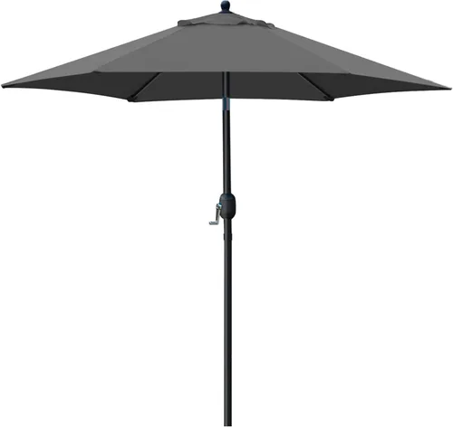 Miniatura 15 de Sombrilla Sunnyglade para patio, 7.5 pies, con botón de inclinación, manivela, 6 varillas (color canela)